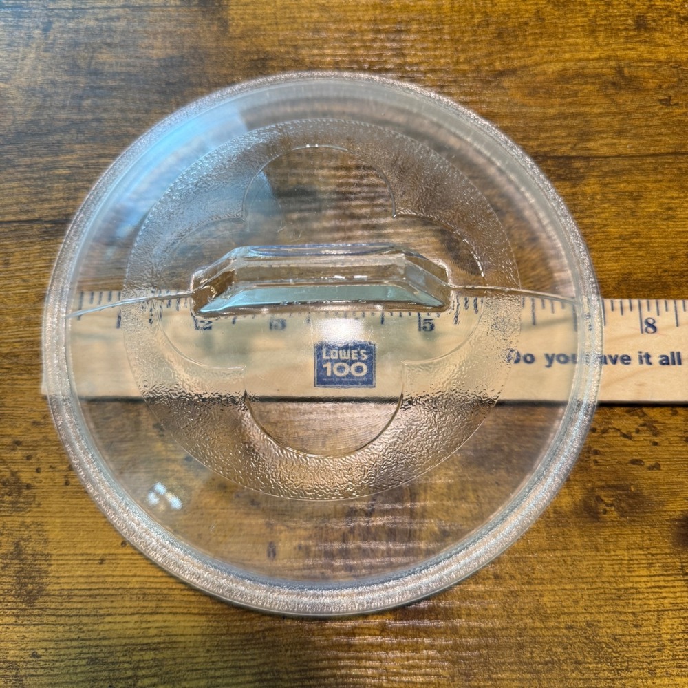 Vtg Club Aluminum Clear Glass Replacement Lid SP-2-C 7.25 Inch Clover Design - Picture 9 of 10